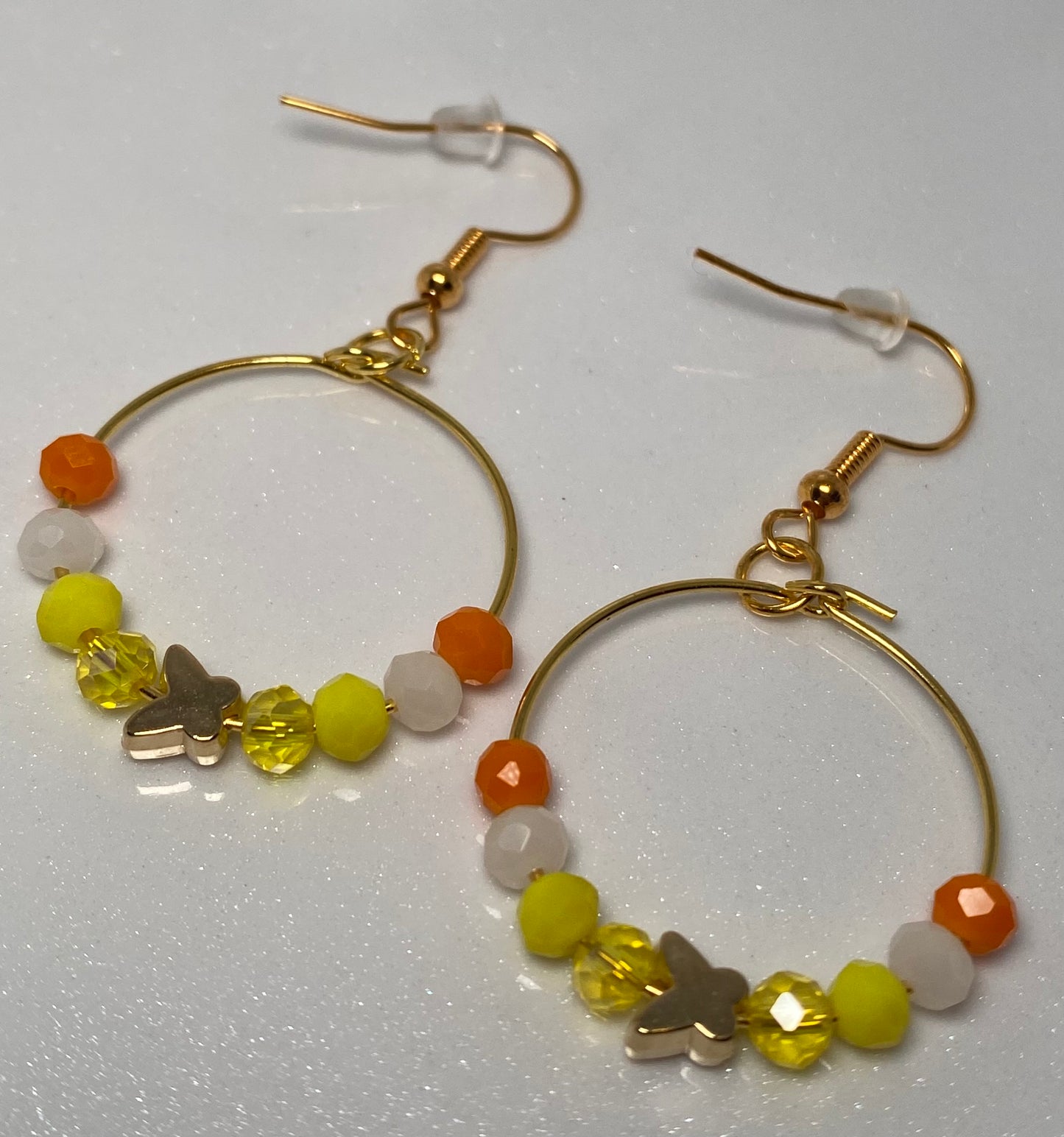 Multicolored Beaded Earrings for Butterfly festival