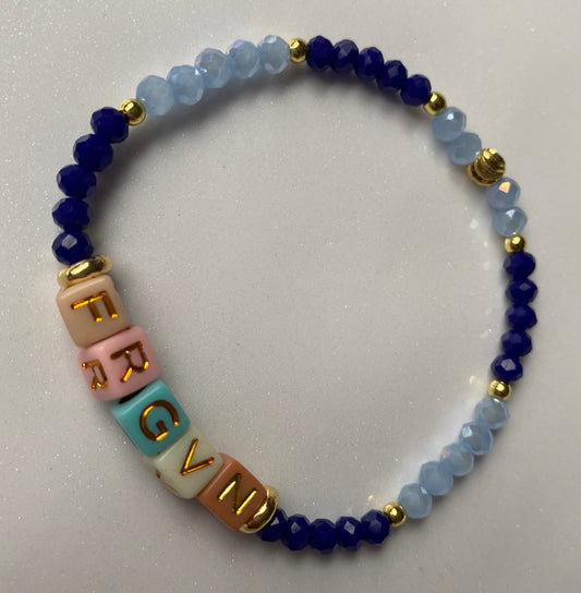 “Forgiven” faith word Beaded Bracelet