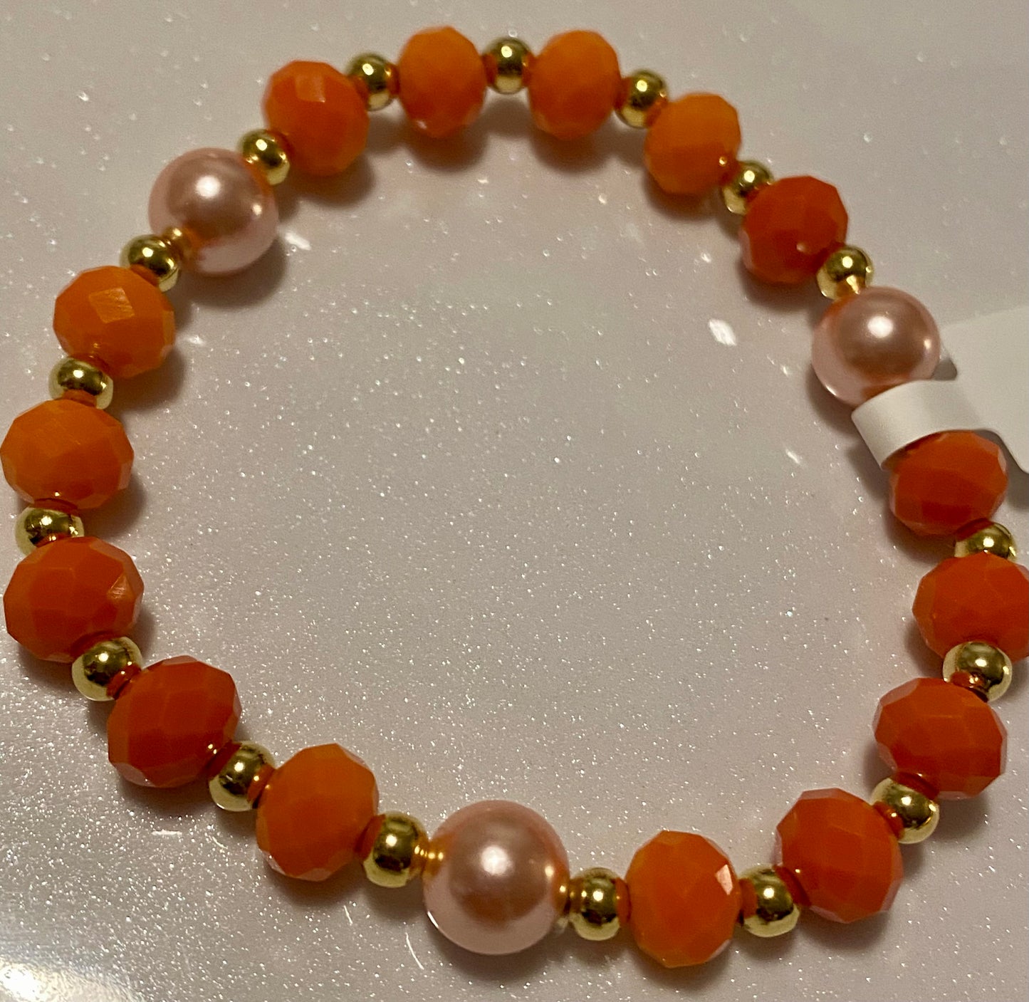 Peachy Beaded Bracelet