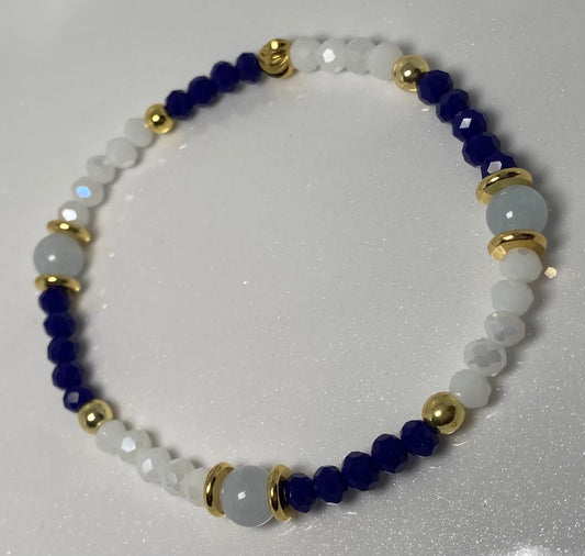 Royal Blue and White