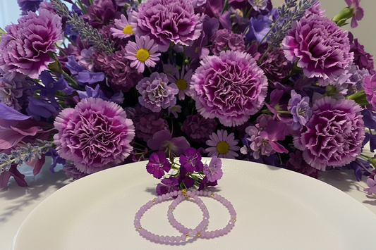 Sweet Lavender Beaded Bracelet