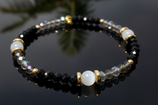 Black Beaded Bracelet