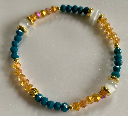 Touch of Gold Beaded Bracelet